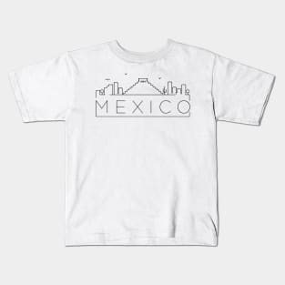 Mexico Minimal Skyline Kids T-Shirt